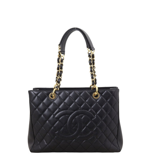 Chanel Grand Shopping Tote Quilted Black Tote Bag