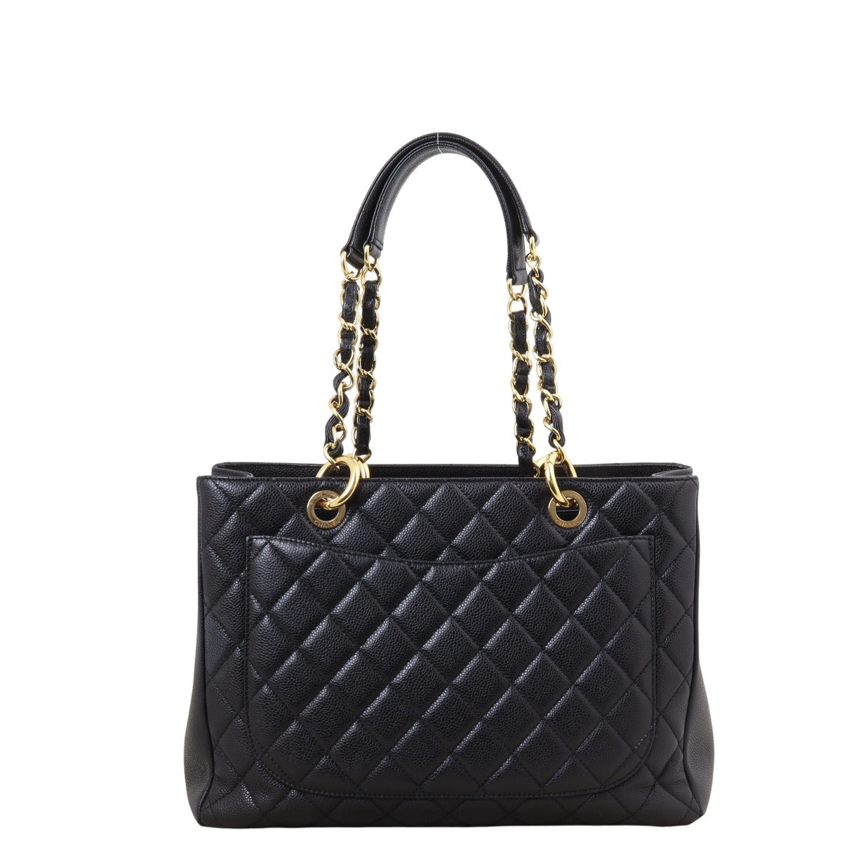 Chanel Grand Shopping Tote Quilted Black Tote Bag