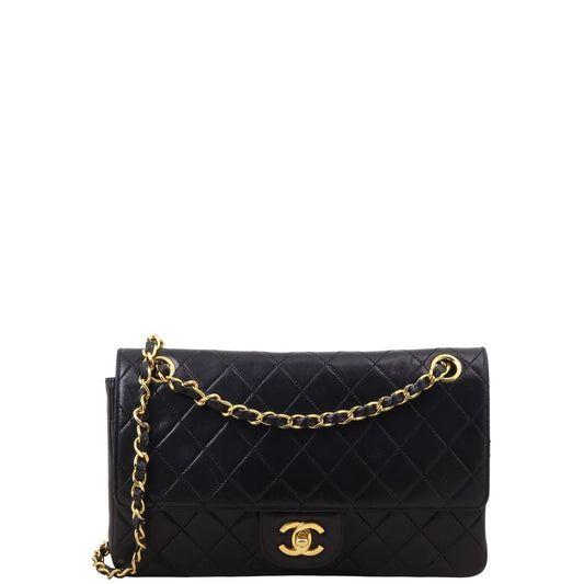 Chanel Classic Double Flap Handbag Quilted Black Crossbody Bag 26Cm 21022025