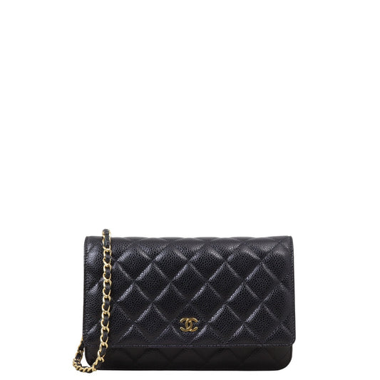 Chanel Classic Wallet on Handbag Quilted Black Crossbody Bag Chain 27022025