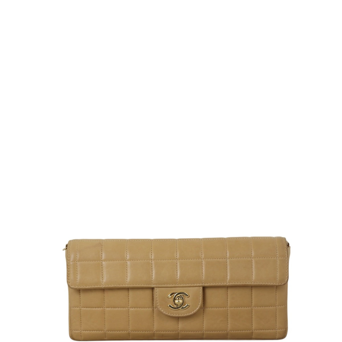Chanel East-West Chocolate Bar Bag Quilted Brown Shoulder Bag