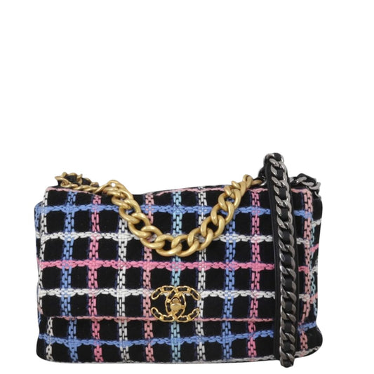 Chanel 19 Tweed Bag Large Flap Shoulder Bag