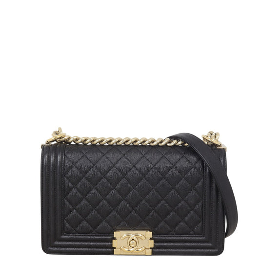 Chanel Boy Old Handbag Quilted Black Crossbody Bag Medium 26032025