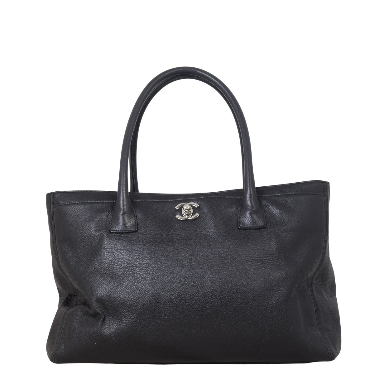 Chanel Executive Cerf Tote Black Shoulder Bag