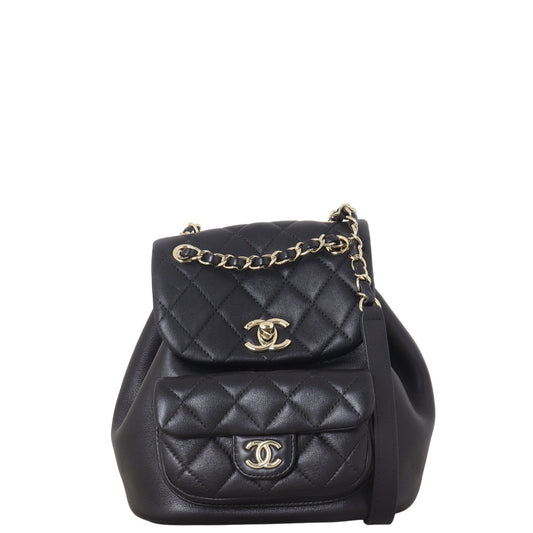 Chanel Duma Backpack Quilted Black Mini 01042025
