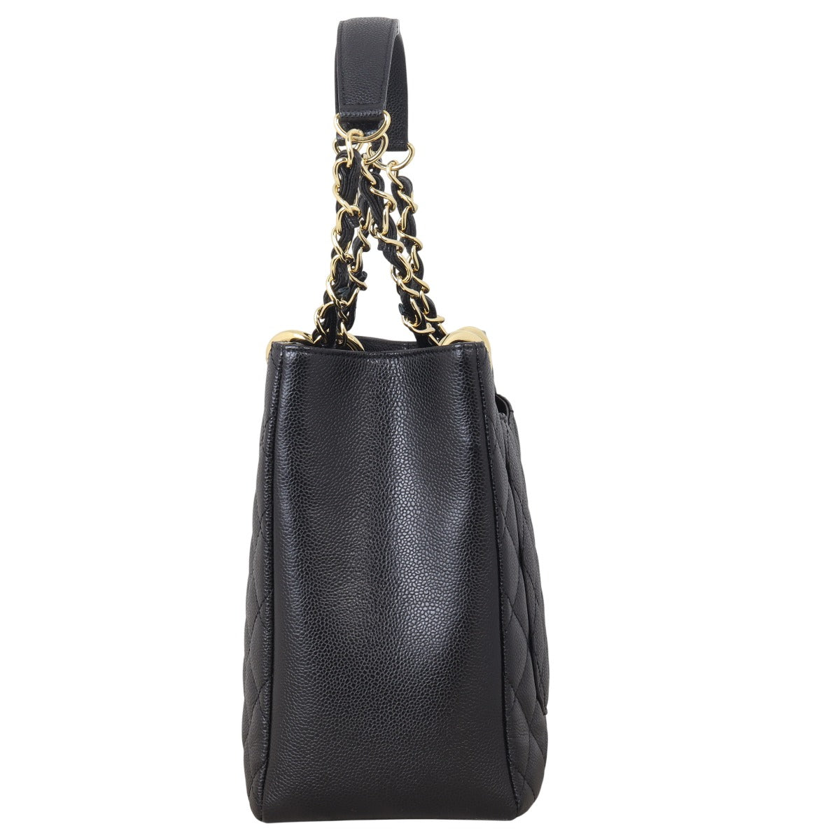 Chanel Grand Shopping Tote Quilted Black Shoulder Bag Tote 02042025