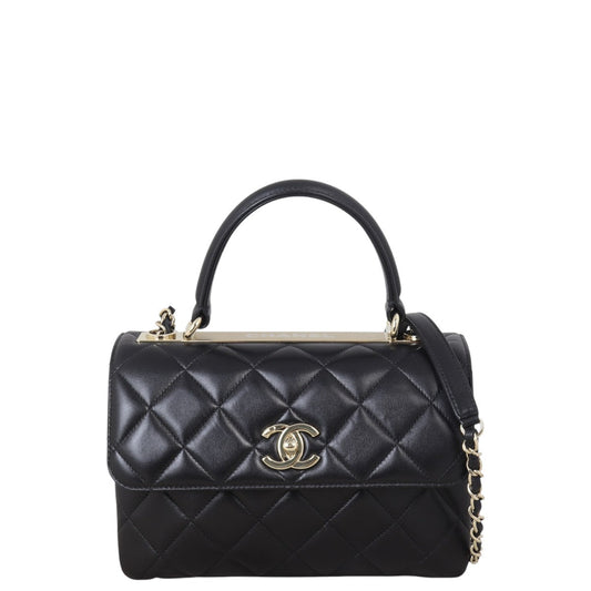 Chanel CC Trendy Handbag Quilted Black Crossbody Bag Small 02042025