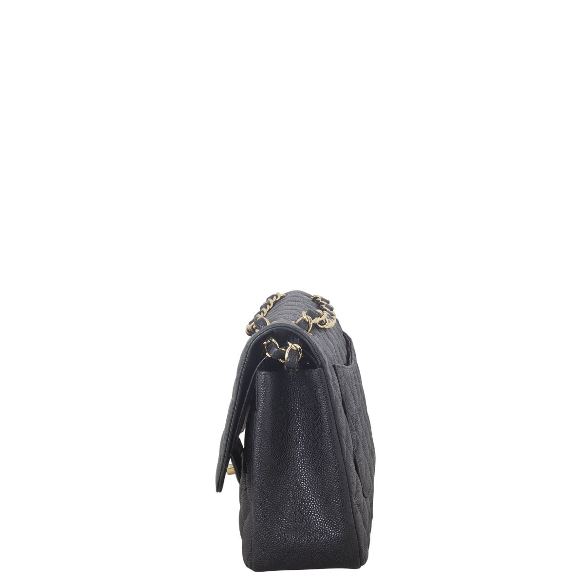 Chanel Classic Double Jumbo Caviar Handbag Quilted Black Crossbody Bag Jumbo 09042025