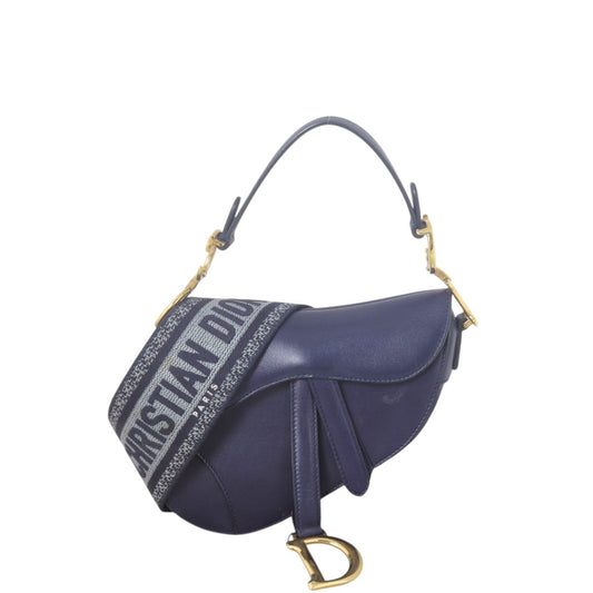 Dior Saddle Bag With Embroidered Strap Mini Travel Bag