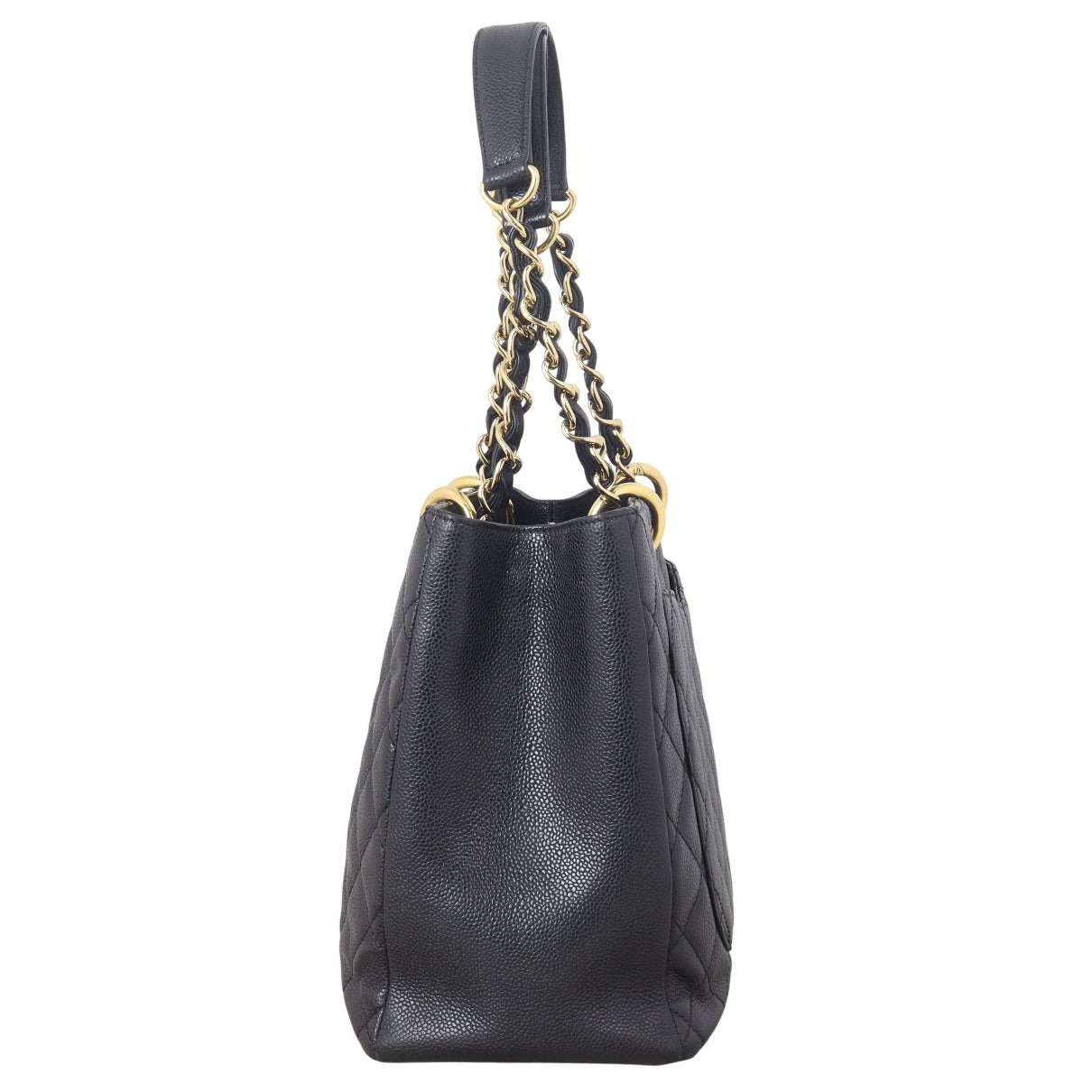 Chanel Grand Shopping Tote Quilted Black Shoulder Bag Tote 10042025
