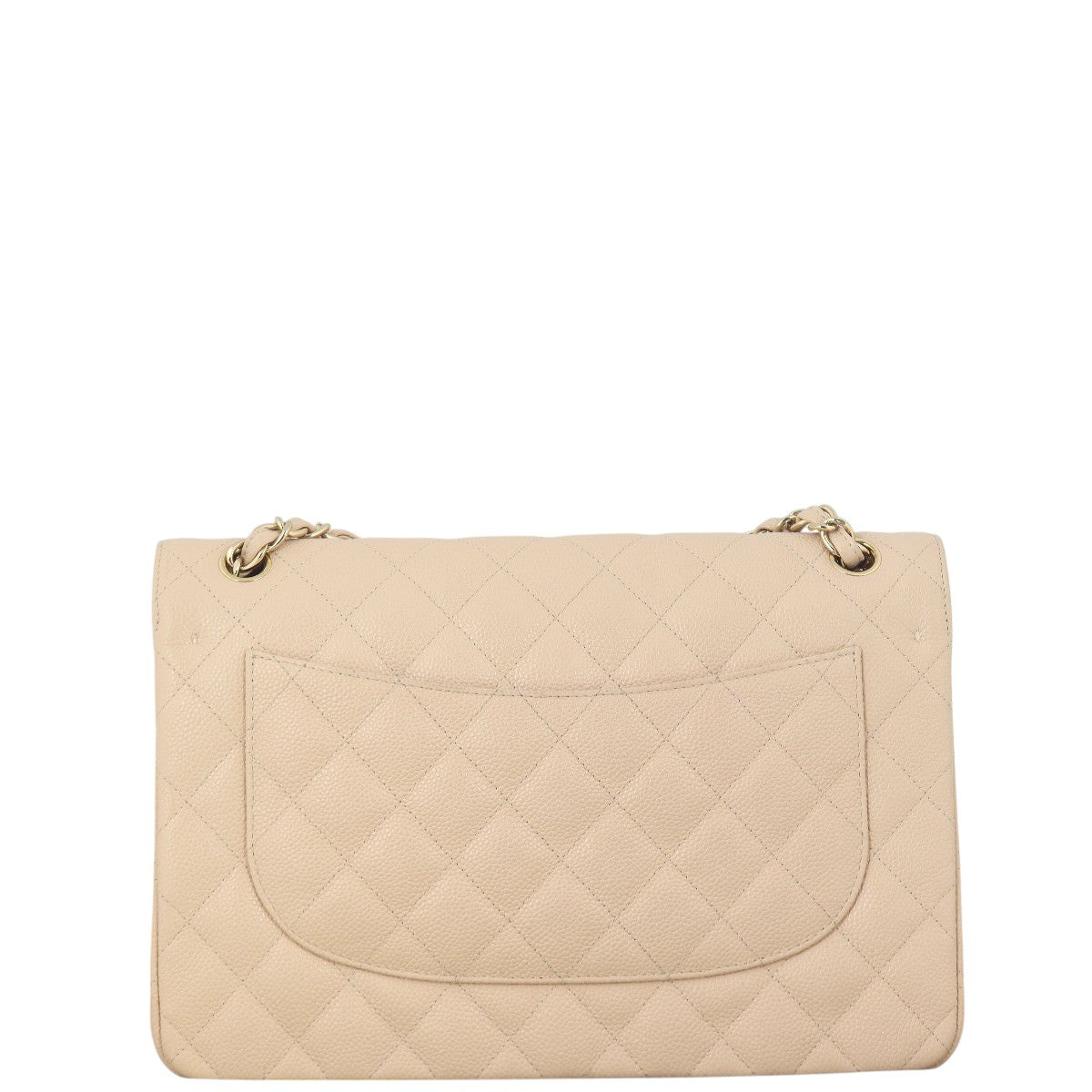 Chanel Classic Double Jumbo Caviar Handbag Quilted Flap Shoulder Bag