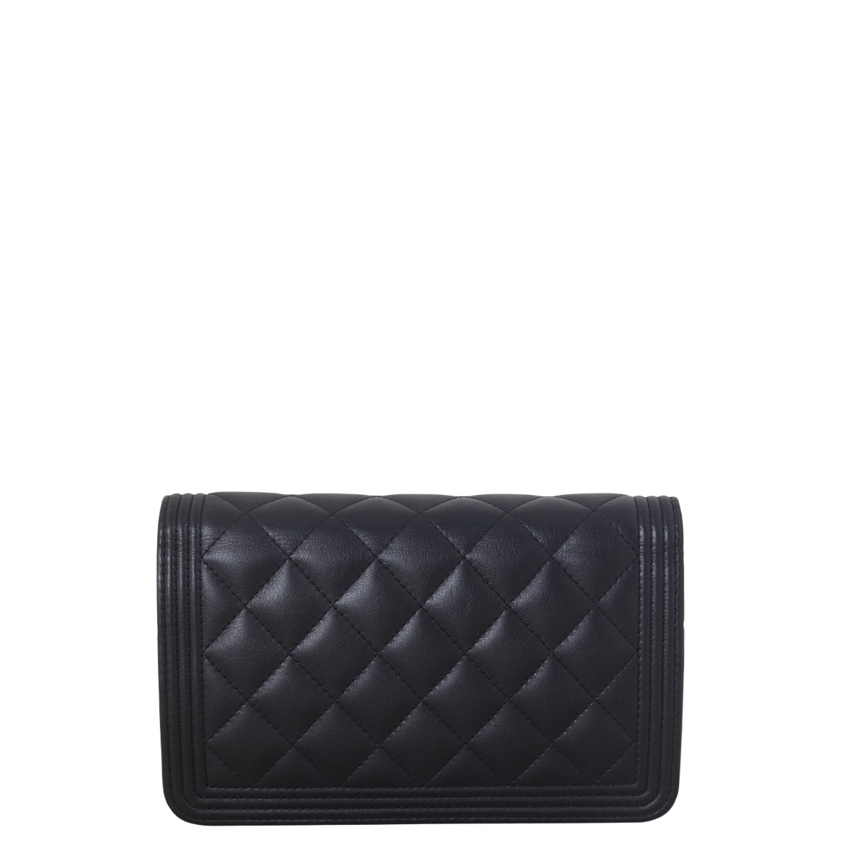 Chanel Boy Wallet on Handbag Quilted Black Crossbody Bag Black 14042025