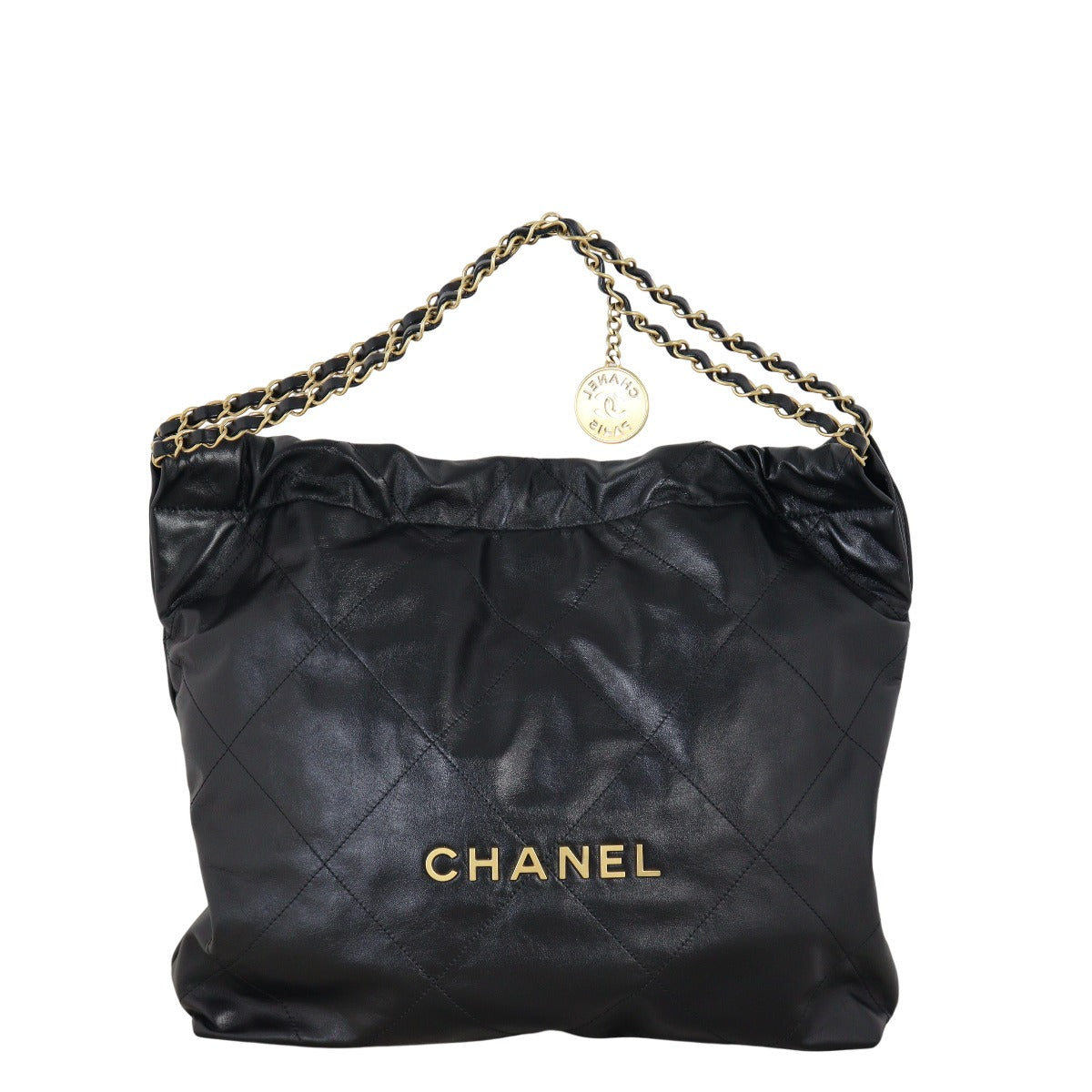 Chanel 22 Hobo Quilted Black Shoulder Bag