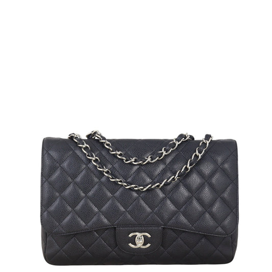 Chanel Classic Single Jumbo Caviar Handbag Quilted Black Crossbody Bag Jumbo 29042025