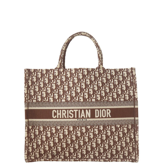 Dior Tote Bag Book Tote Oblique 5 Canvas Large
