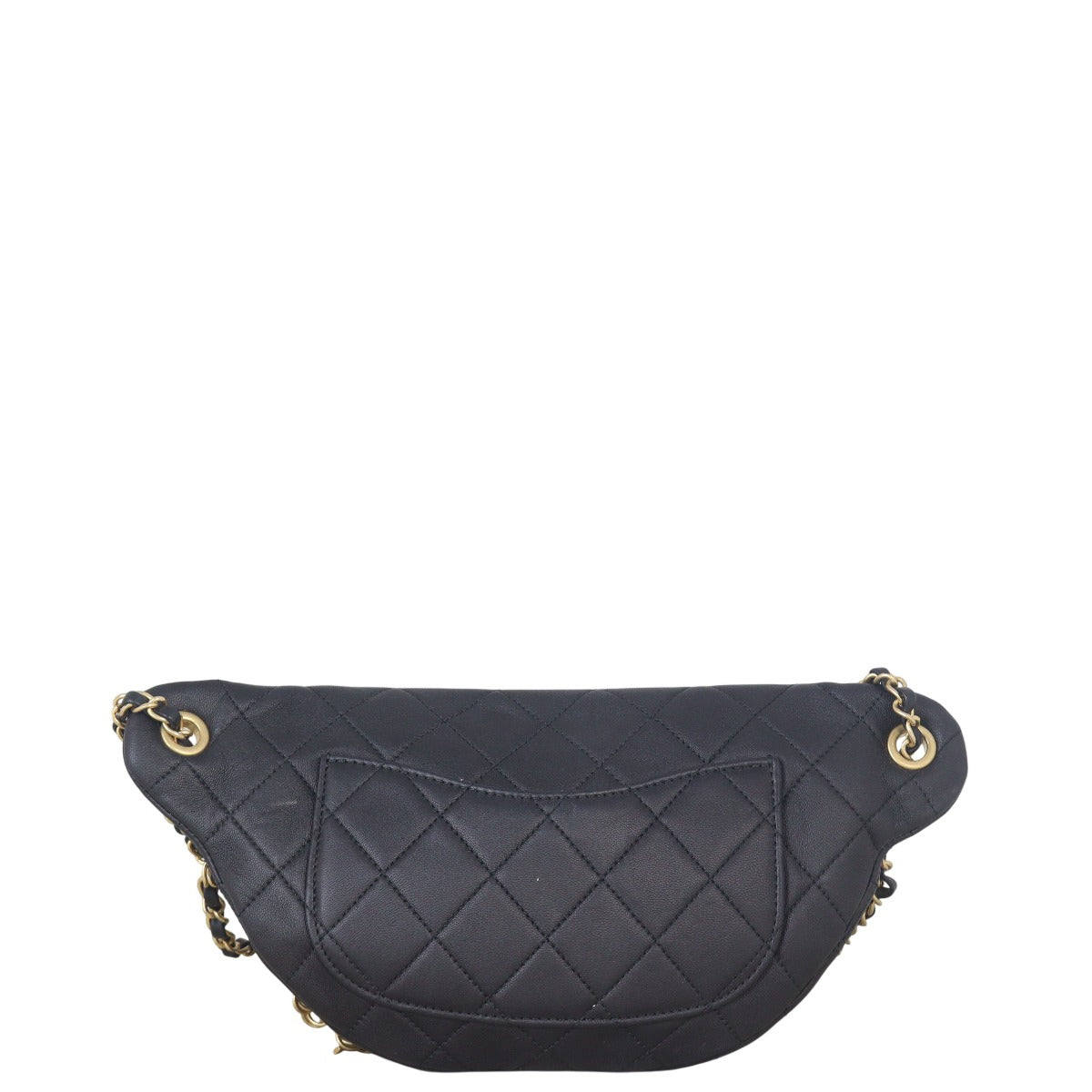 Chanel All About Chains Waist Bag Quilted Black Shoulder Bag