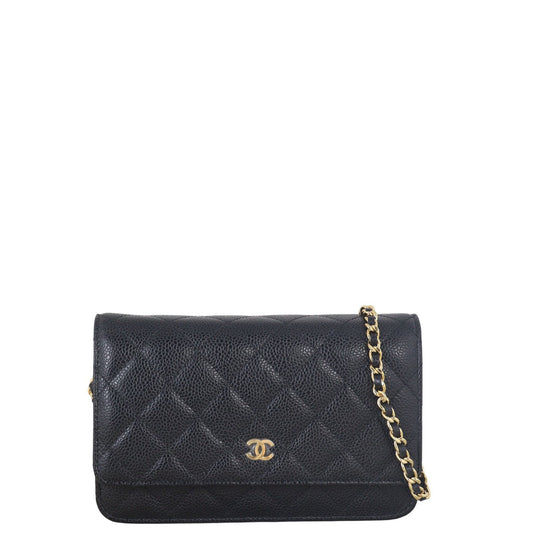 Chanel Classic Wallet on Handbag Quilted Black Crossbody Bag Chain 15052025