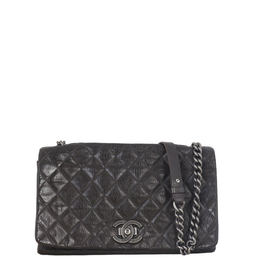 Chanel City Rock Bag Quilted Black Shoulder Bag