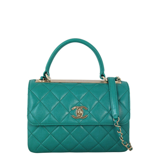 Chanel CC Trendy Handbag Quilted Green Shoulder Bag