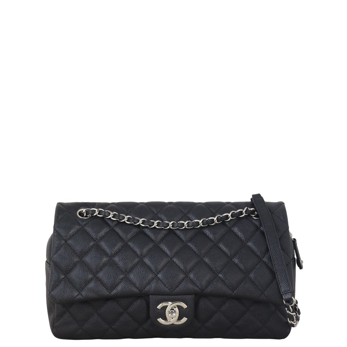 Chanel Easy Bag Jumbo Quilted Black Handbag