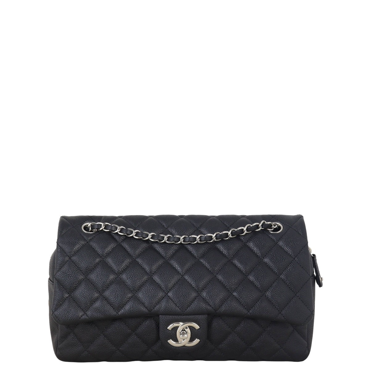 Chanel Easy Bag Jumbo Quilted Black Handbag