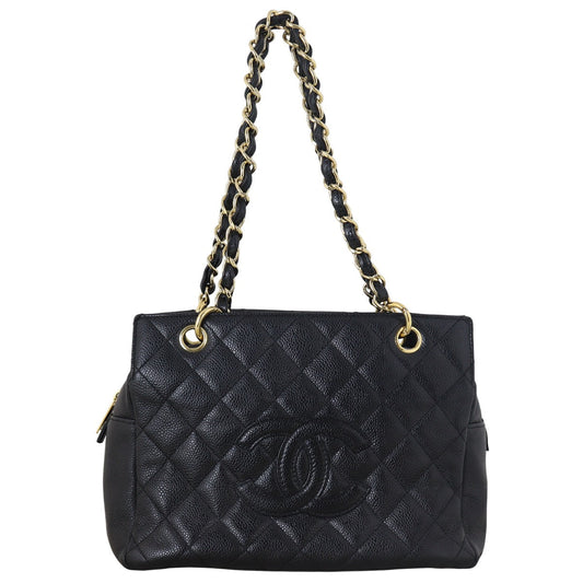 Chanel Petite Timeless Shopping Tote Quilted Black Shoulder Bag