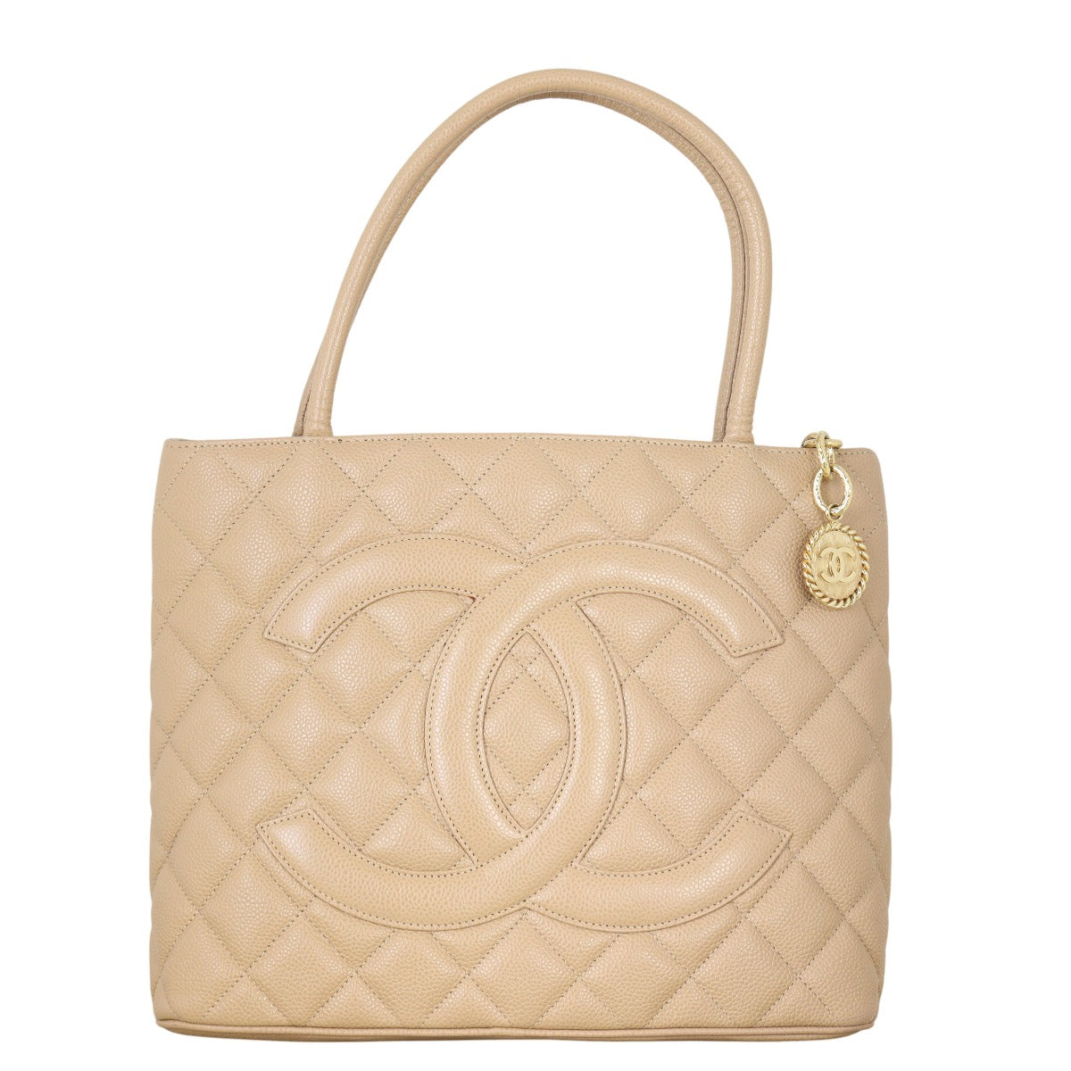 Chanel Medallion Tote Quilted Shoulder Bag
