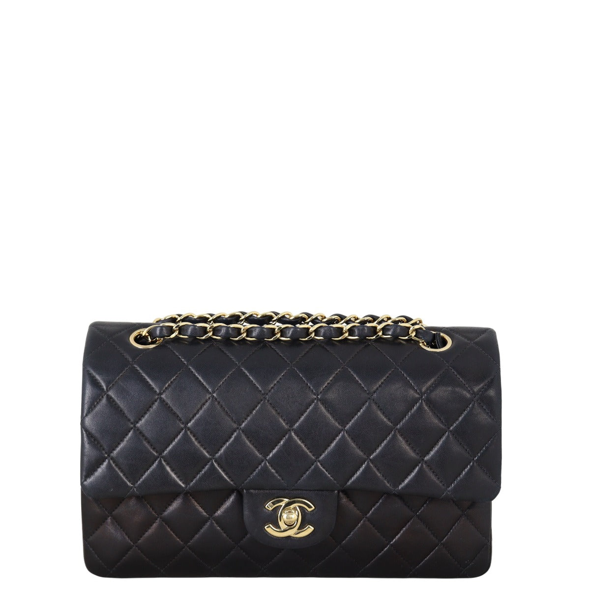 Chanel Classic Double Flap Handbag Quilted Black Crossbody Bag Medium 04062025