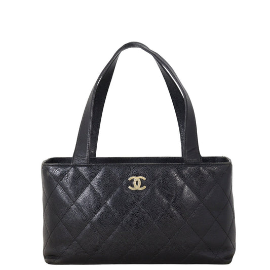 Chanel CC Tote Quilted Black Shoulder Bag