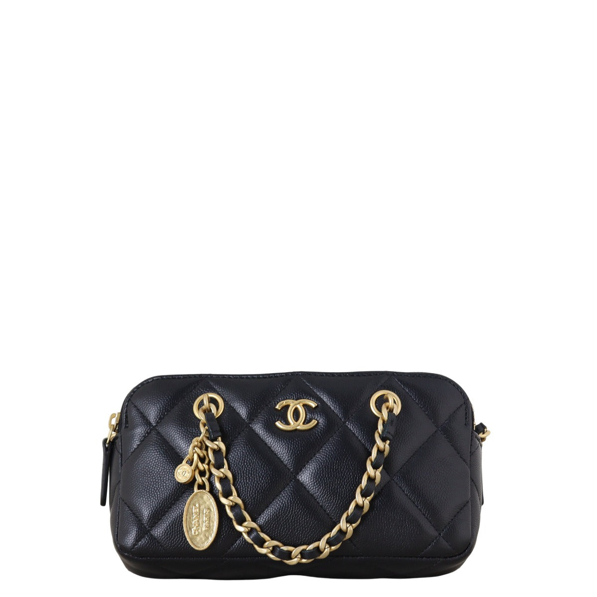 Chanel CC Phone Pouch With Handbag Black Mini Crossbody Bag
