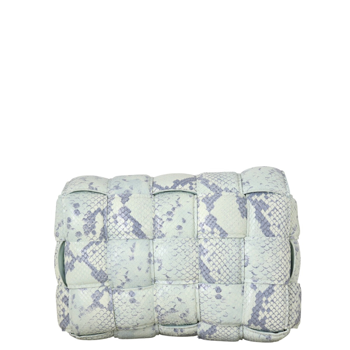 Bottega Veneta Padded Cassette Snakeskin Embossed Crossbody Bag