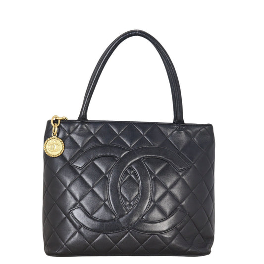 Chanel Medallion Tote Quilted Black Tote Bag Tote 12062025