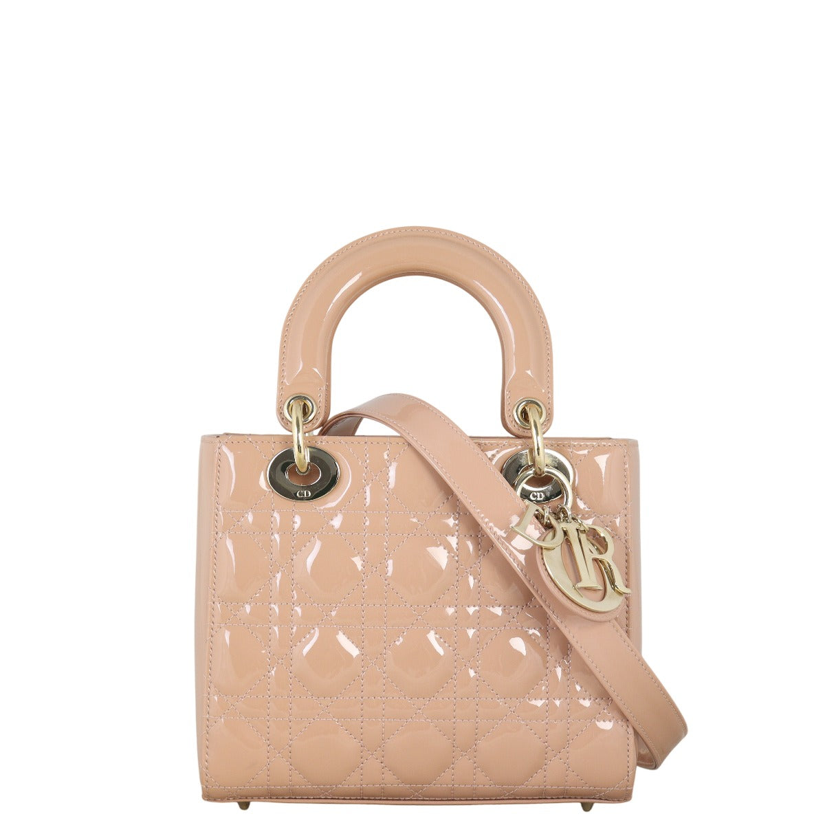 Dior Lady Patent Handbag Small Travel Bag