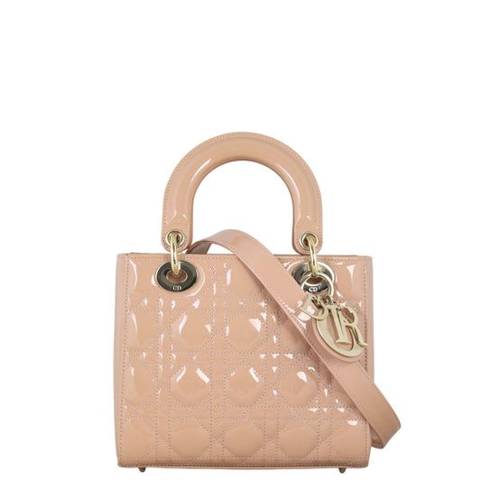 Dior Lady Patent Handbag Small Travel Bag