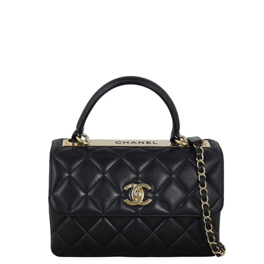 Chanel CC Trendy Handbag Quilted Black Shoulder Bag