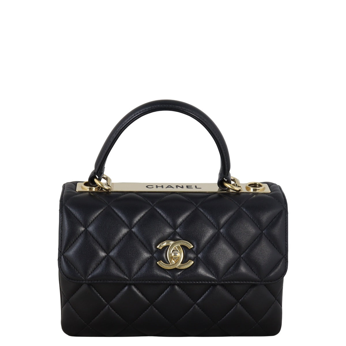Chanel CC Trendy Handbag Quilted Black Shoulder Bag