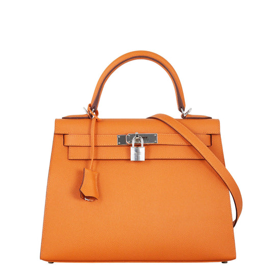 Hermes Kelly Sellier Epsom Crossbody Bag Orange 01072025