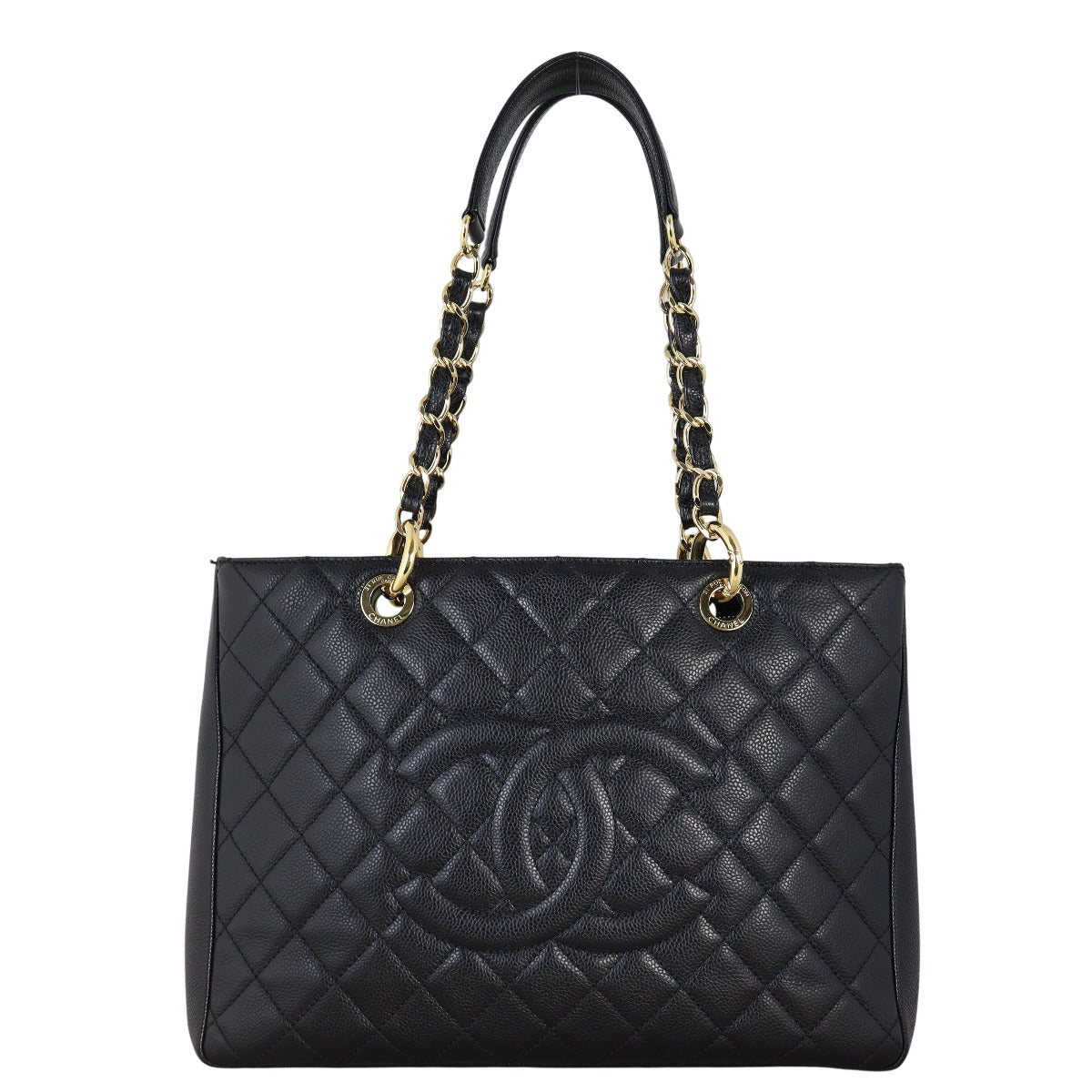 Chanel Grand Shopping Tote Quilted Black Shoulder Bag Tote 01072025