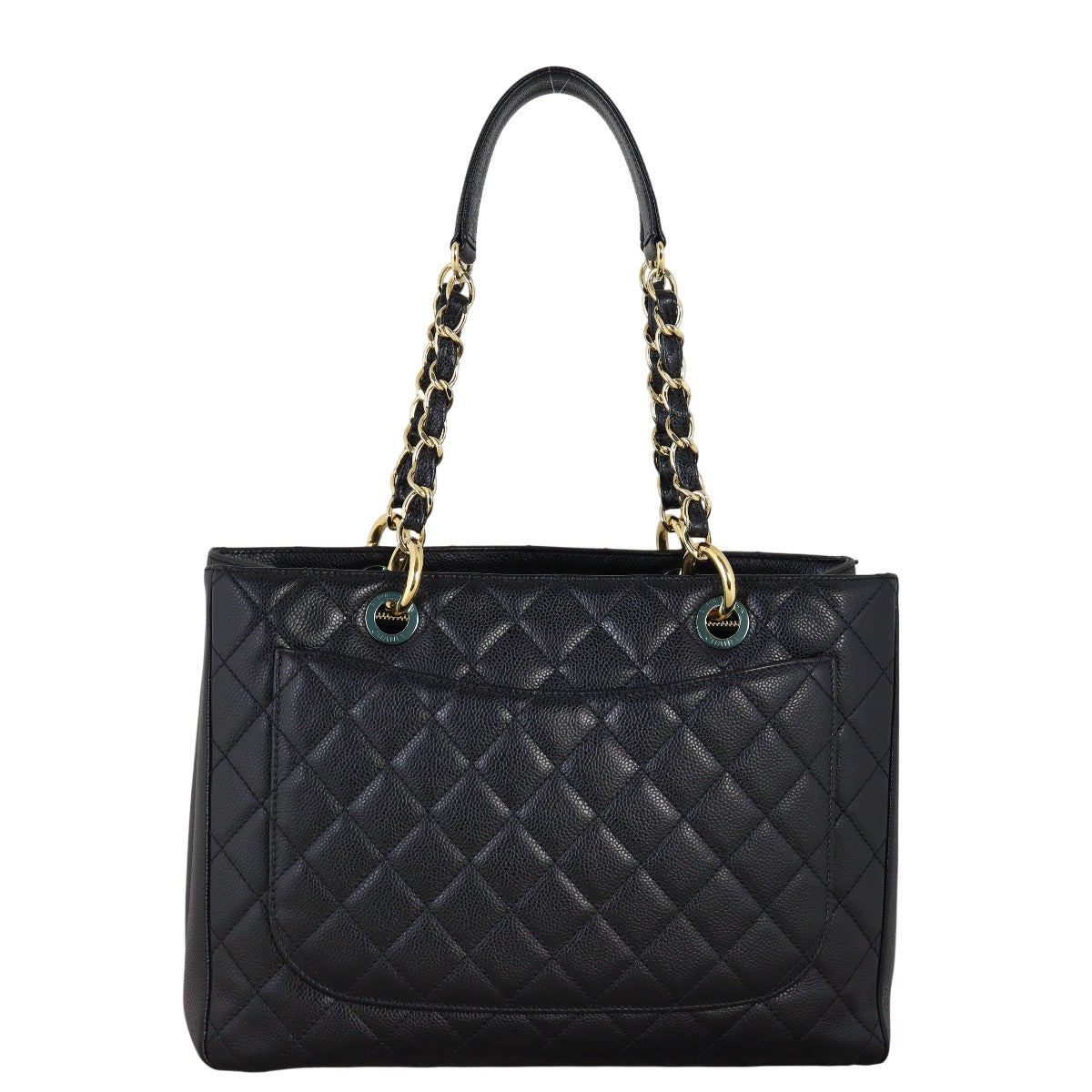 Chanel Grand Shopping Tote Quilted Black Shoulder Bag Tote 01072025
