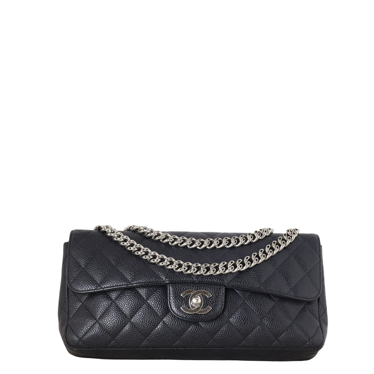 Chanel East West Bag Black Flap Crossbody Bag
