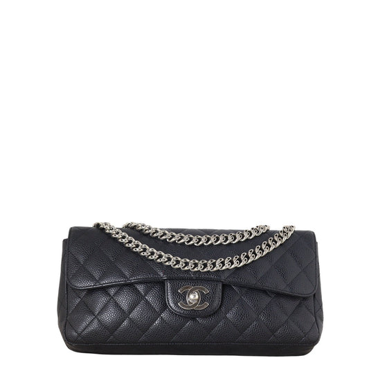 Chanel East West Bag Black Flap Crossbody Bag