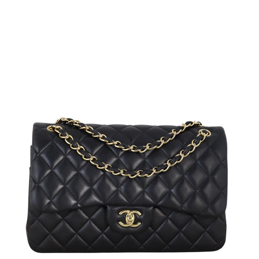 Chanel Classic Double Jumbo Caviar Handbag Quilted Black Crossbody Bag Jumbo 02072025