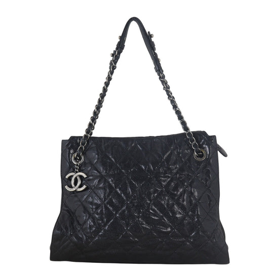 Chanel CC Crave Tote Quilted Black Shoulder Bag