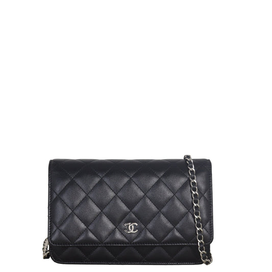 Chanel Classic Wallet on Handbag Quilted Black Crossbody Bag Chain 18072025