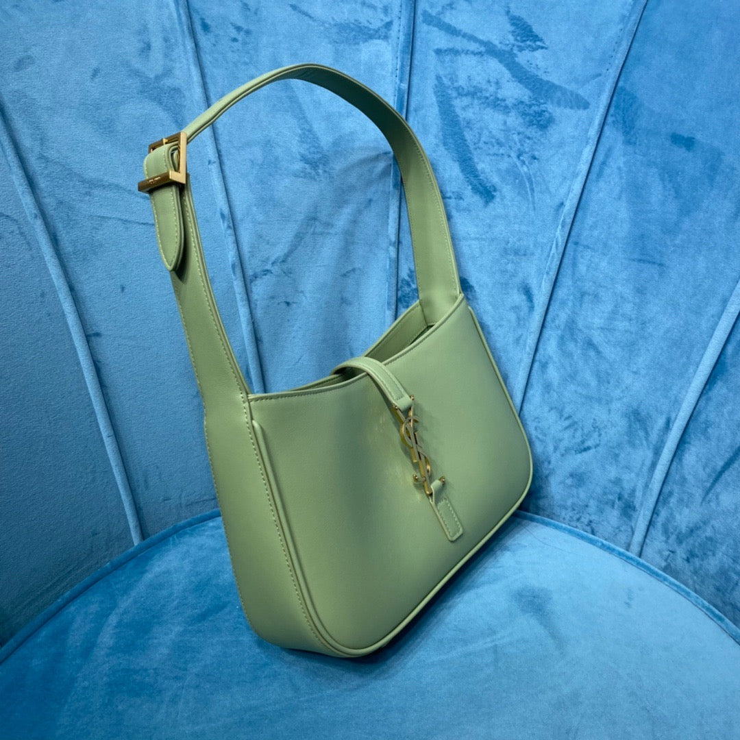 YSL Saint Laurent Le 5 Ã 7 Smooth Green Shoulder Bag 9In23Cm Ysl
