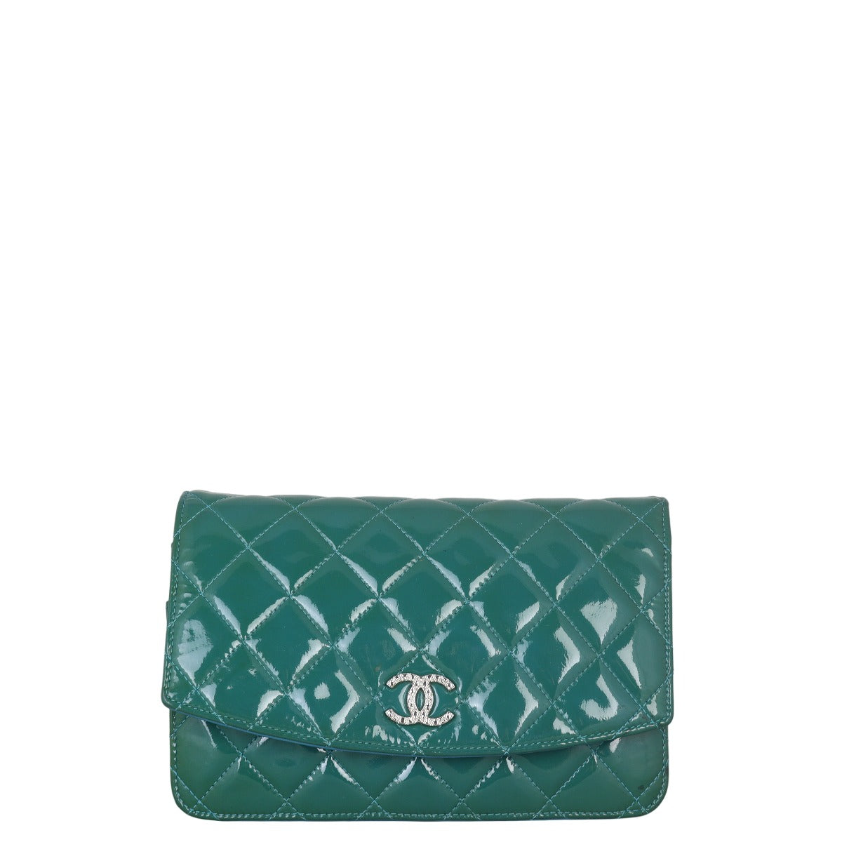 Chanel Brilliant Wallet on Chain Handbag Quilted Blue Crossbody Bag