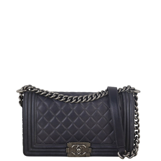 Chanel Boy Old Handbag Quilted Medium Crossbody Bag