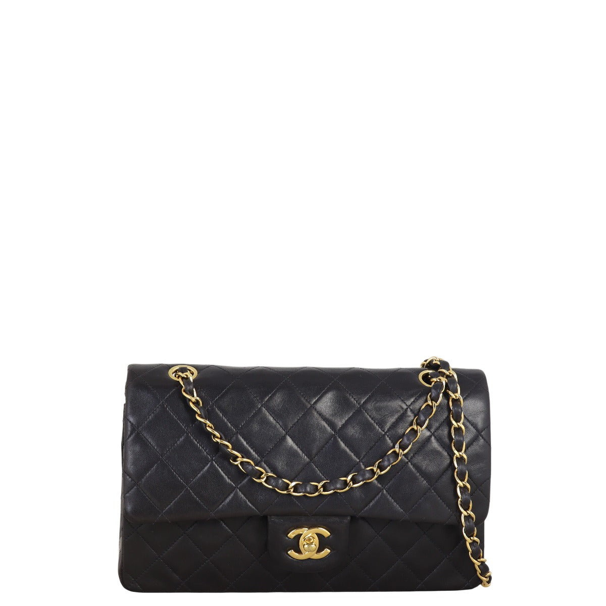 Chanel Classic Double Handbag Quilted Medium Shoulder Bag