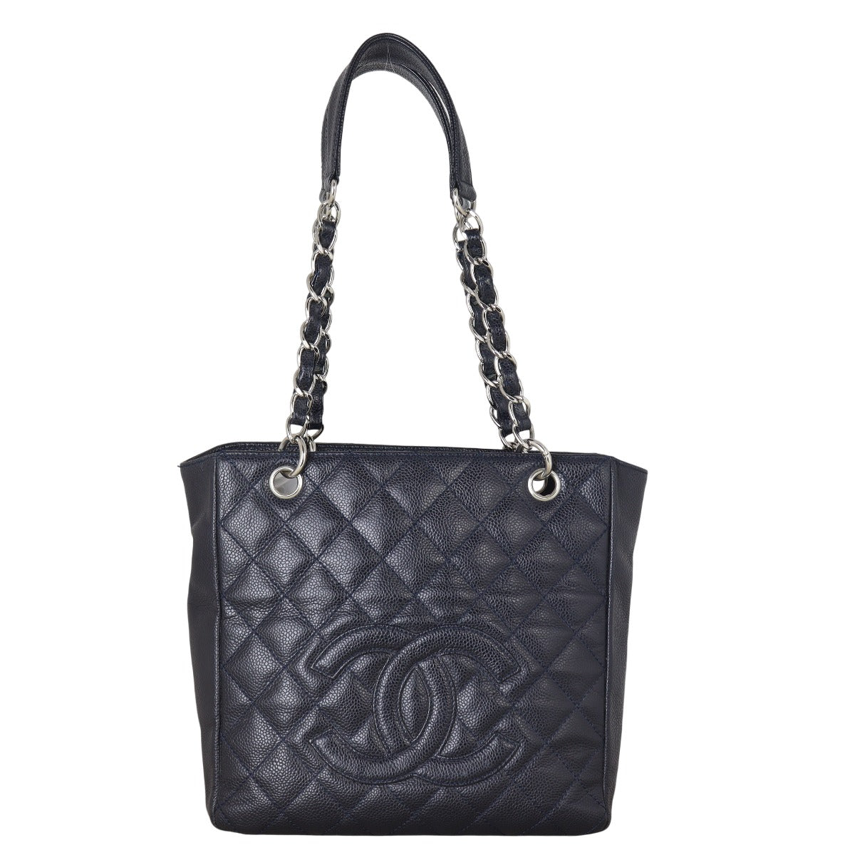 Chanel Petite Shopping Tote Quilted Black Shoulder Bag