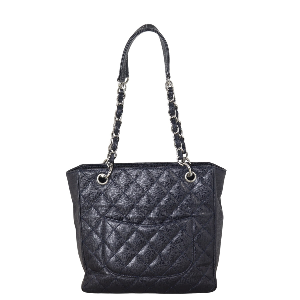 Chanel Petite Shopping Tote Quilted Black Shoulder Bag